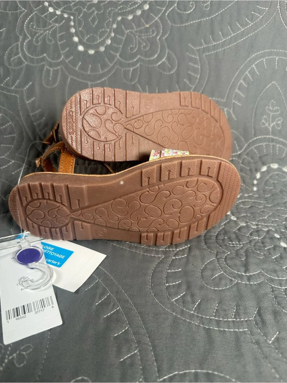 Carters Toddler Girls Brown/Multi Isa Sandals NWT Size Toddler 9